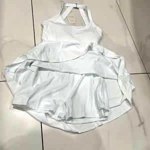 Womens Workout Tennis Dress with Built in Shorts and Bra